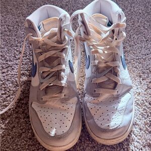 Nike White and Gray Women's Sneakers